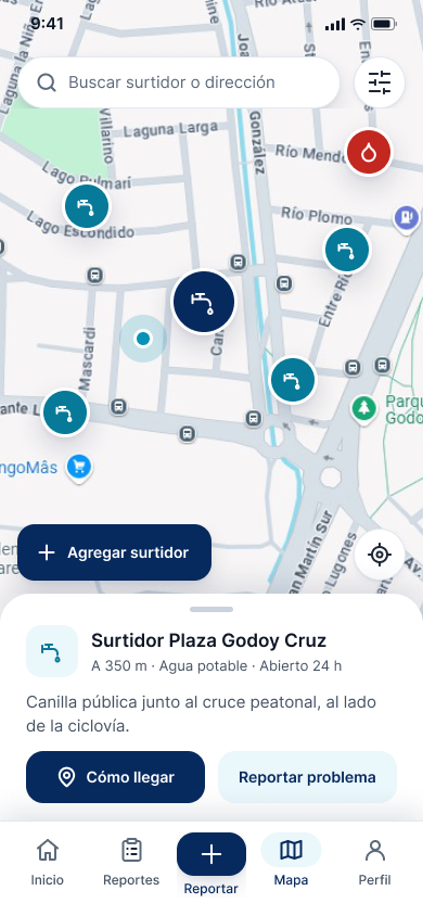 Mapa de surtidores