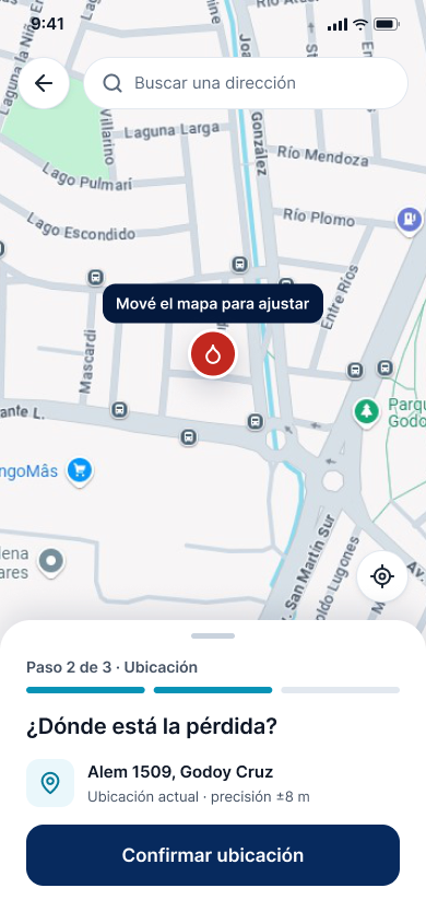Paso 2: ubicación en el mapa